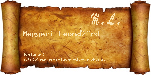 Megyeri Leonárd névjegykártya