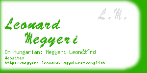leonard megyeri business card